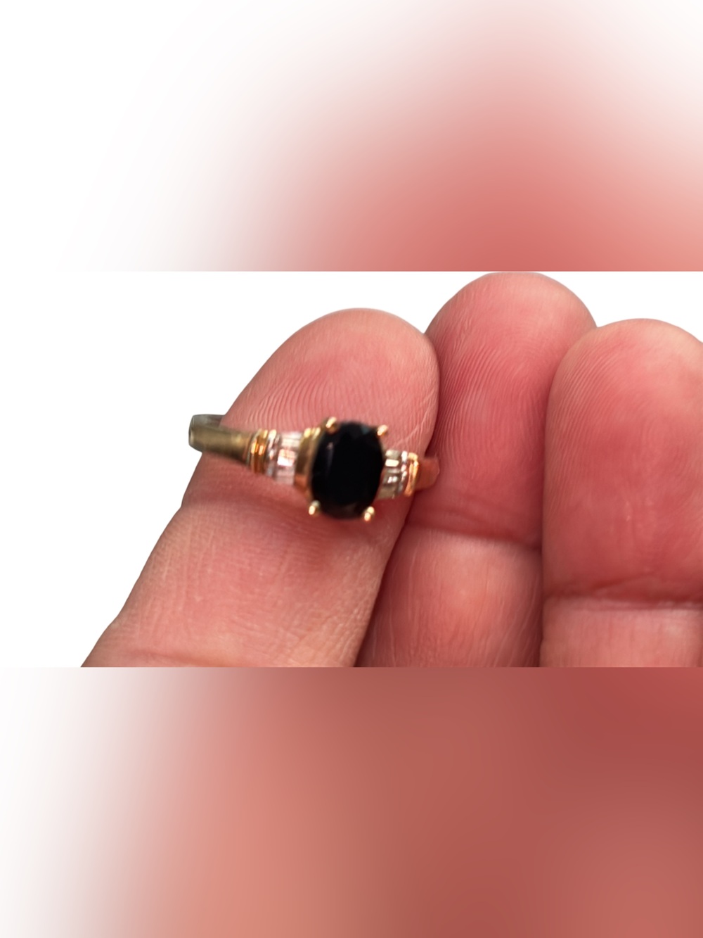 10k Gold Sapphires and Diamond Ring